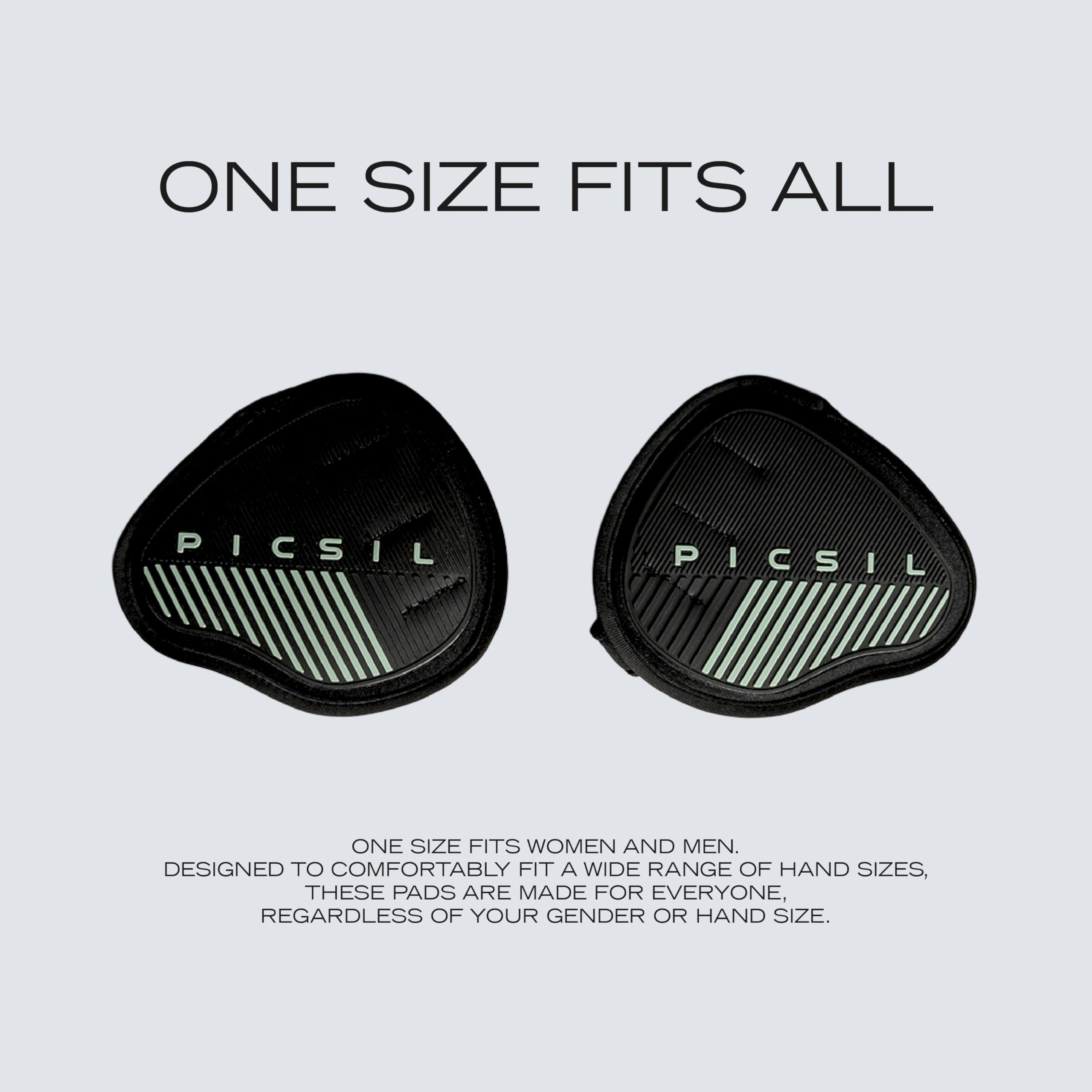 PICSIL - Fitness Grips Pads | Alternative to Gym Gloves | Strong Neoprene Grip for Weightlifting & Cross Training | Suitable for Men & Women | Design for Dumbbells and Pull Ups | One Size | - Image 5
