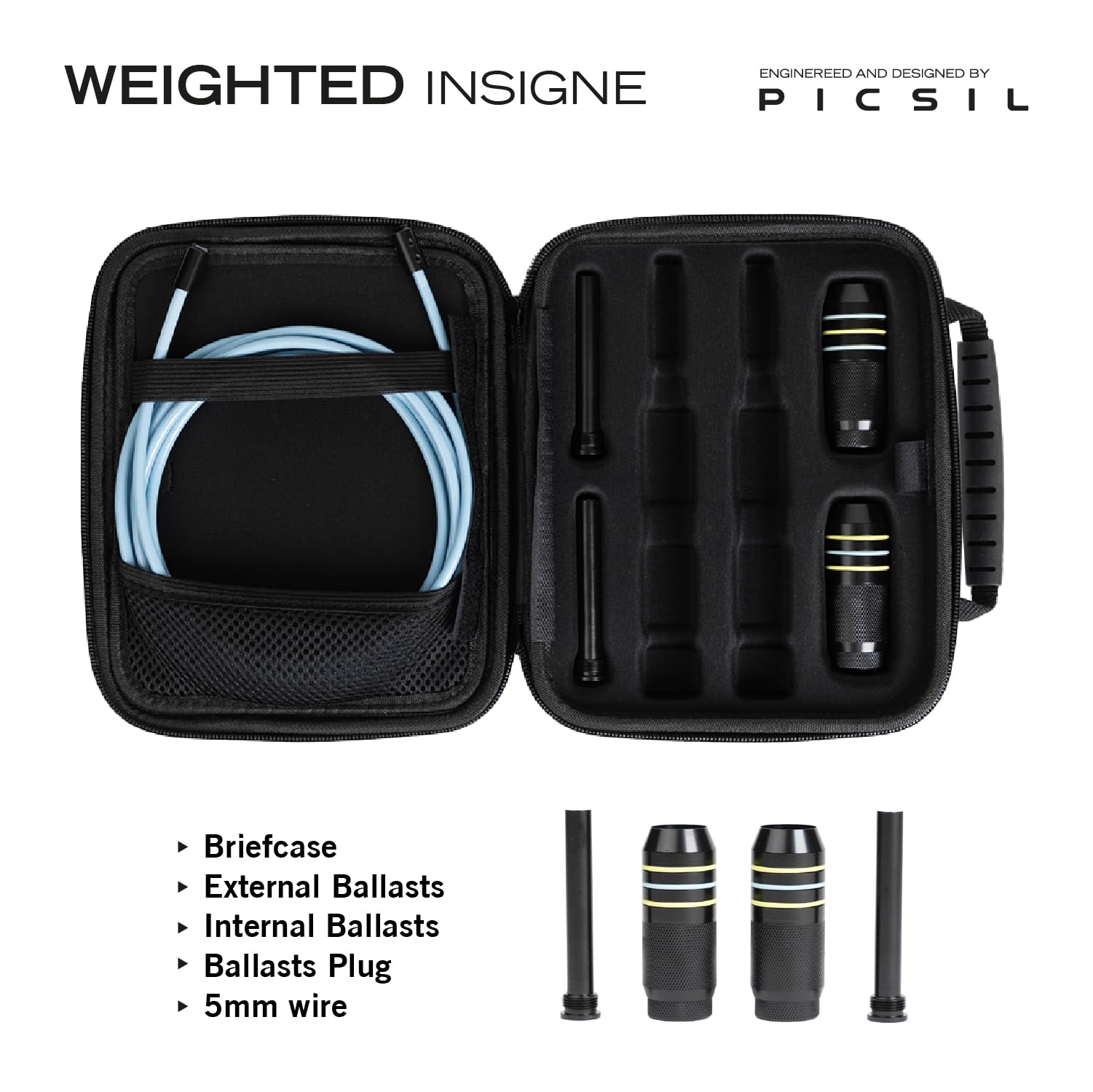 PICSIL Insigne 3-in-1 Jump Rope System: Choose between Speed Rope or Weight Pack – Professional Training Gear for Speed and Strength - Image 5