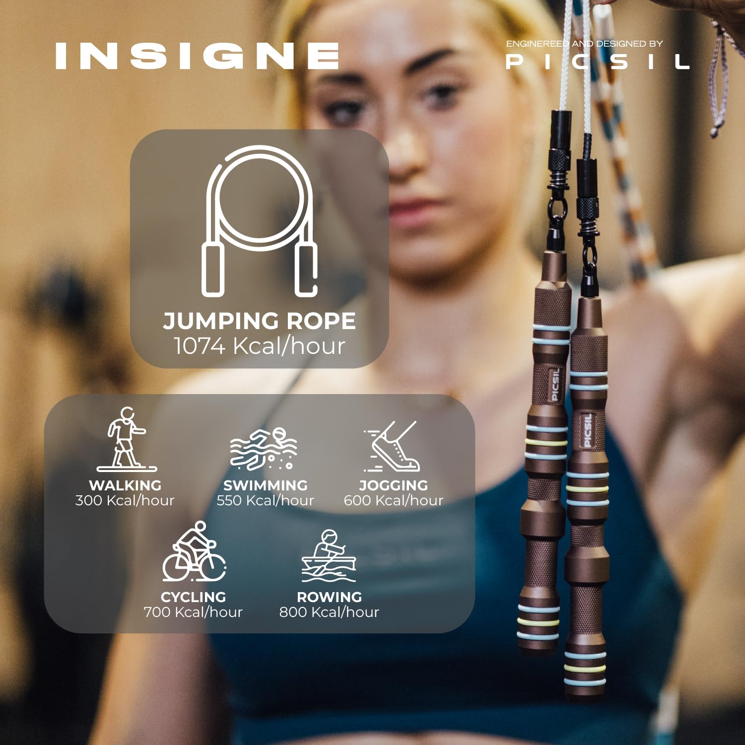 PICSIL Insigne 3-in-1 Jump Rope System: Choose between Speed Rope or Weight Pack – Professional Training Gear for Speed and Strength - Image 4