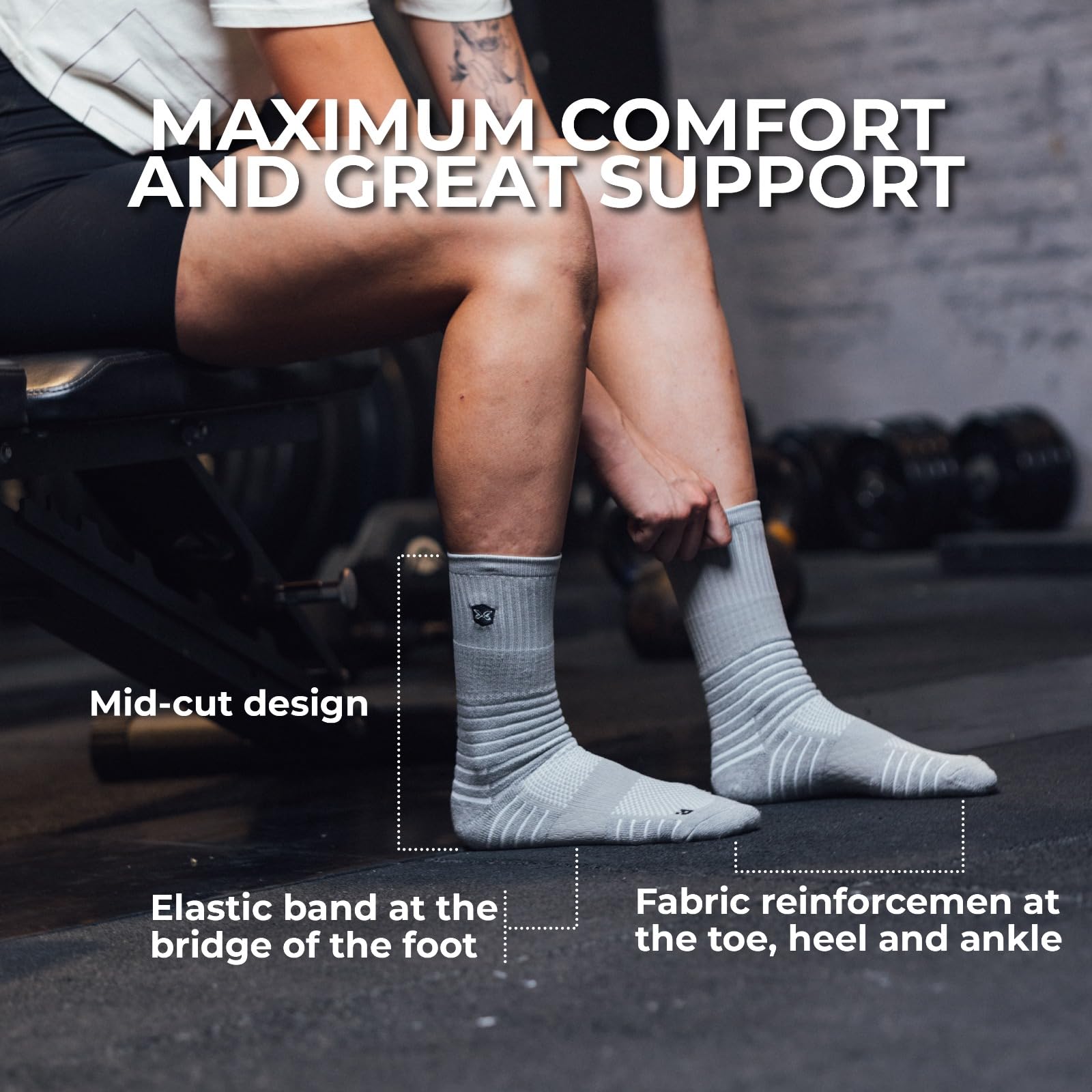 PICSIL Sport Socks, Ideal For Running, Gym, Paddle, Cycling, Basketball, Crosstraining, Men's and Women's Sport Socks - Image 3